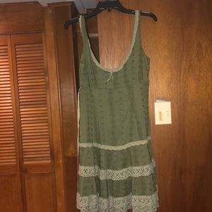 Free People Army Green size 10 gorgeous boho dress